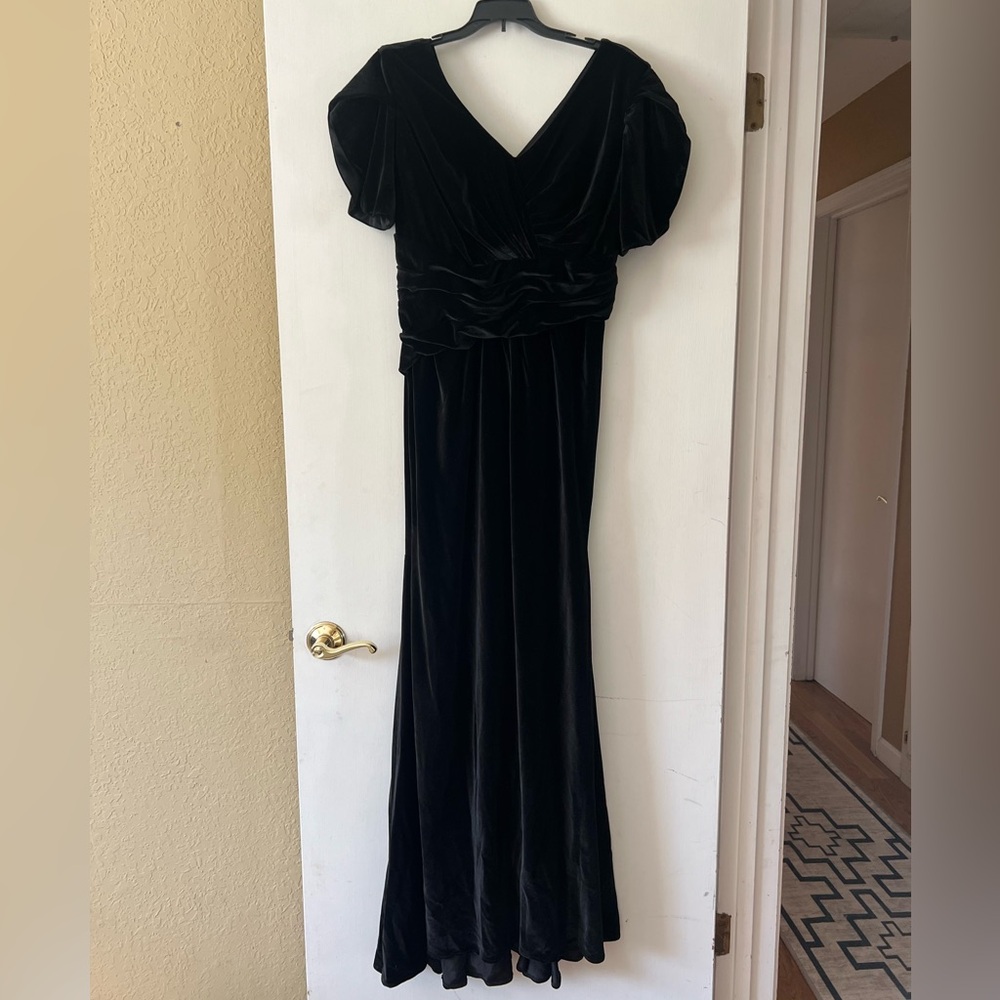 Black formal sleeved gown